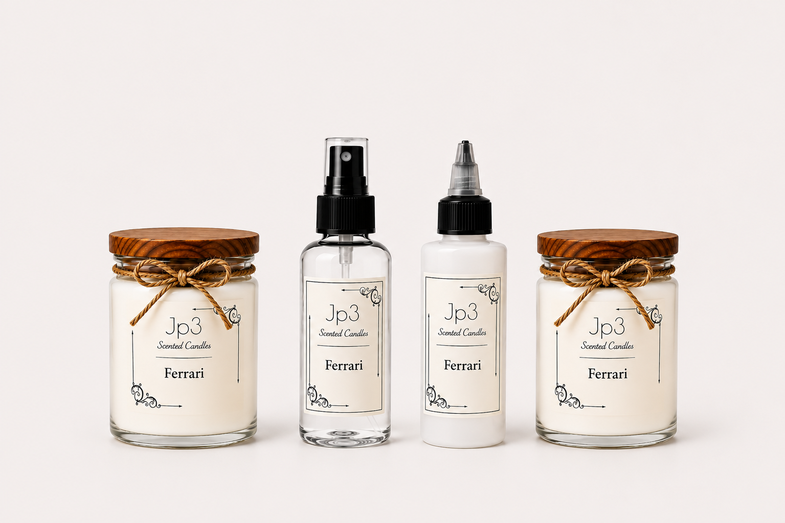 1 Candle 12oz - 1 Candle 8oz Candle - 1 Aroma Spray - 1 Essential Diffuser or Burning Oil | Bundle Set