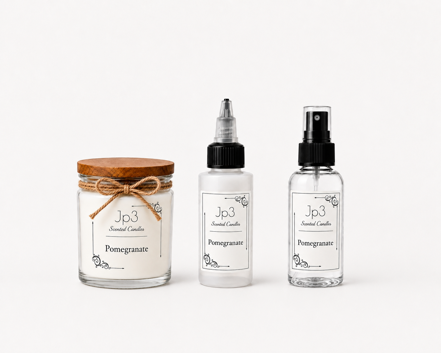 1 Candle - 1 Aroma Spray - 1 Essential Diffuser Oil or Burning | Bundle Set